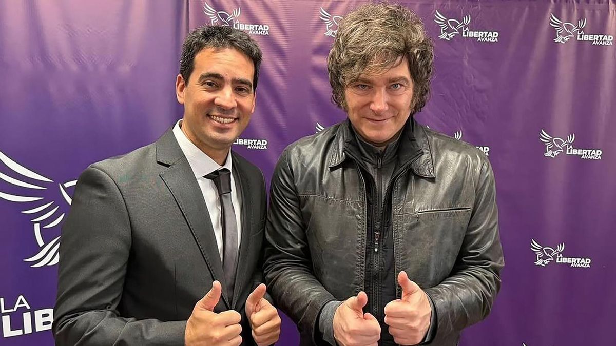 Adrián Ravier y Javier Milei.