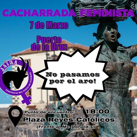 Cacharrada feminista en Tenerife.