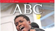 Portada de ABC este domingo, día de la llegada a Valencia del Aquarius.