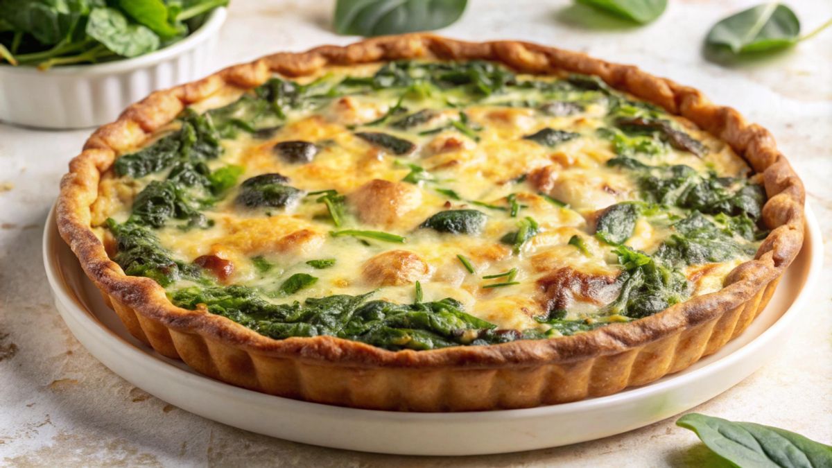 Cómo hacer quiche de espinacas y calabacín con queso crema, el pastel salado que puedes disfrutar en frío
