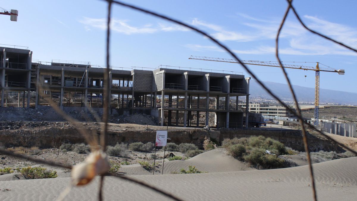 Obras en La Tejita, en Granadilla de Abona