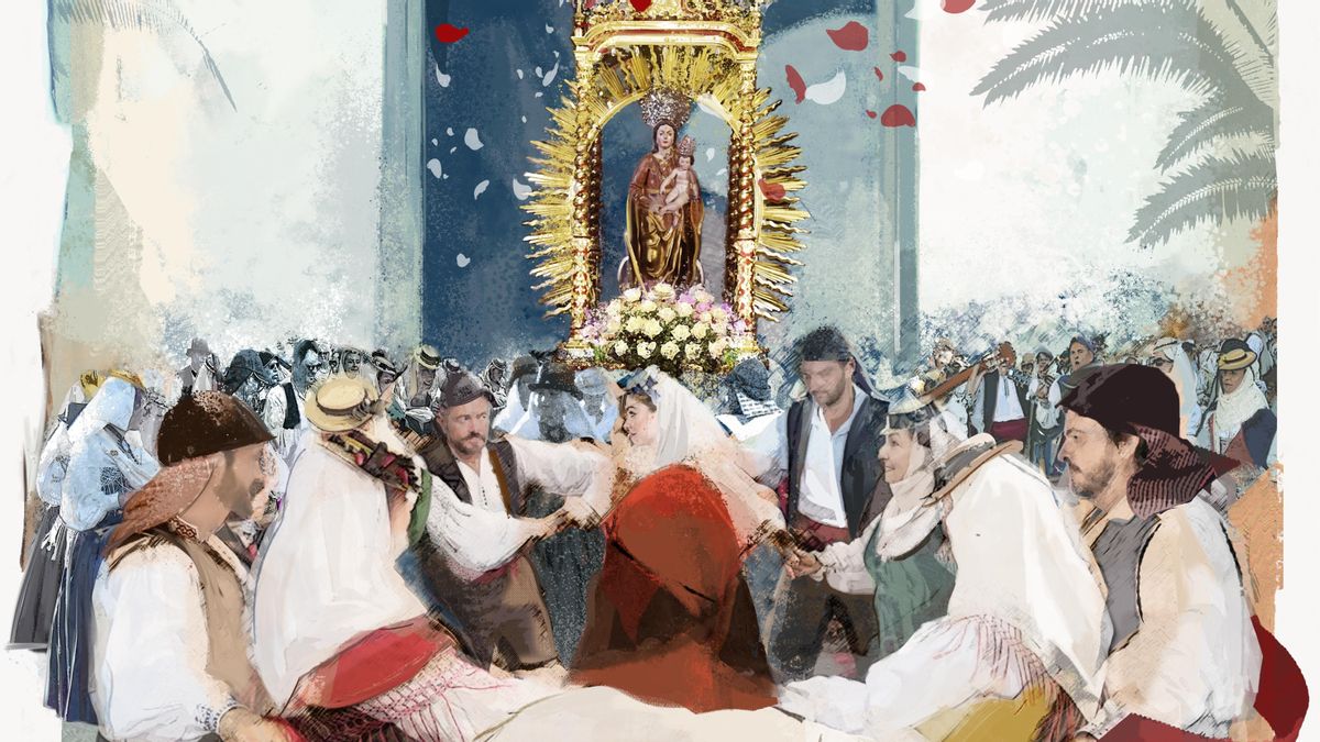 ‘Ofrendas a la Virgen’ de Miriam Fernández, gana el Concurso del Cartel de las Fiestas Patronales de San Andrés y Sauces