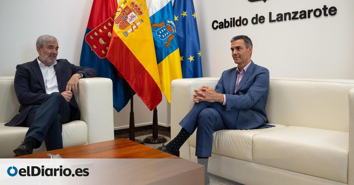 Clavijo pide a Sánchez un decreto que incluya todos los asuntos de la “agenda canaria” y acelerar los traslados de menores a la Península