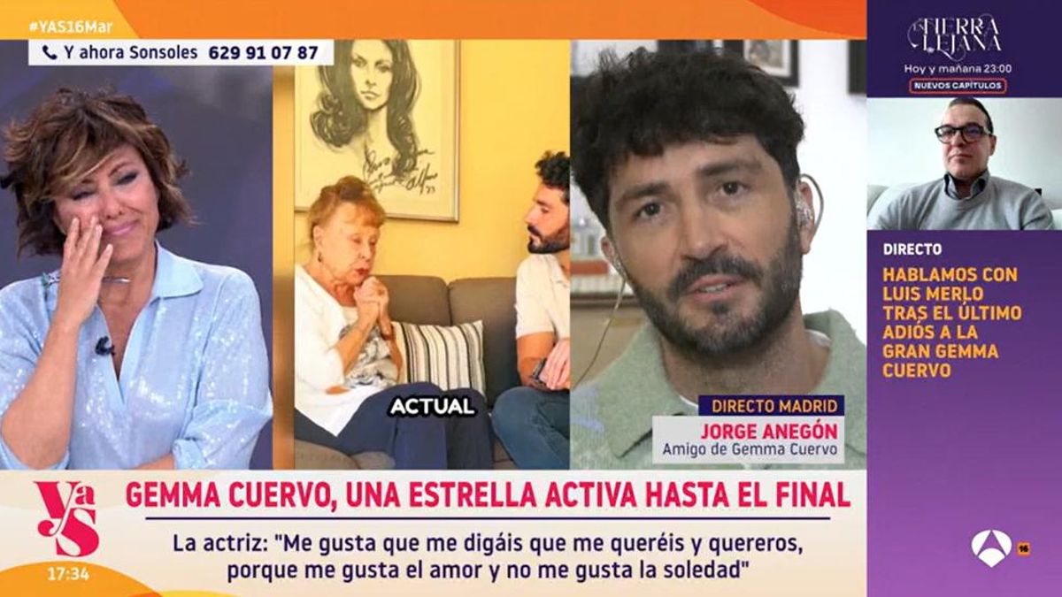 La emoción de Sonsoles en directo