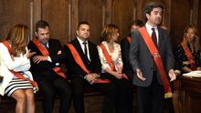 Luis Felipe durante la investidura