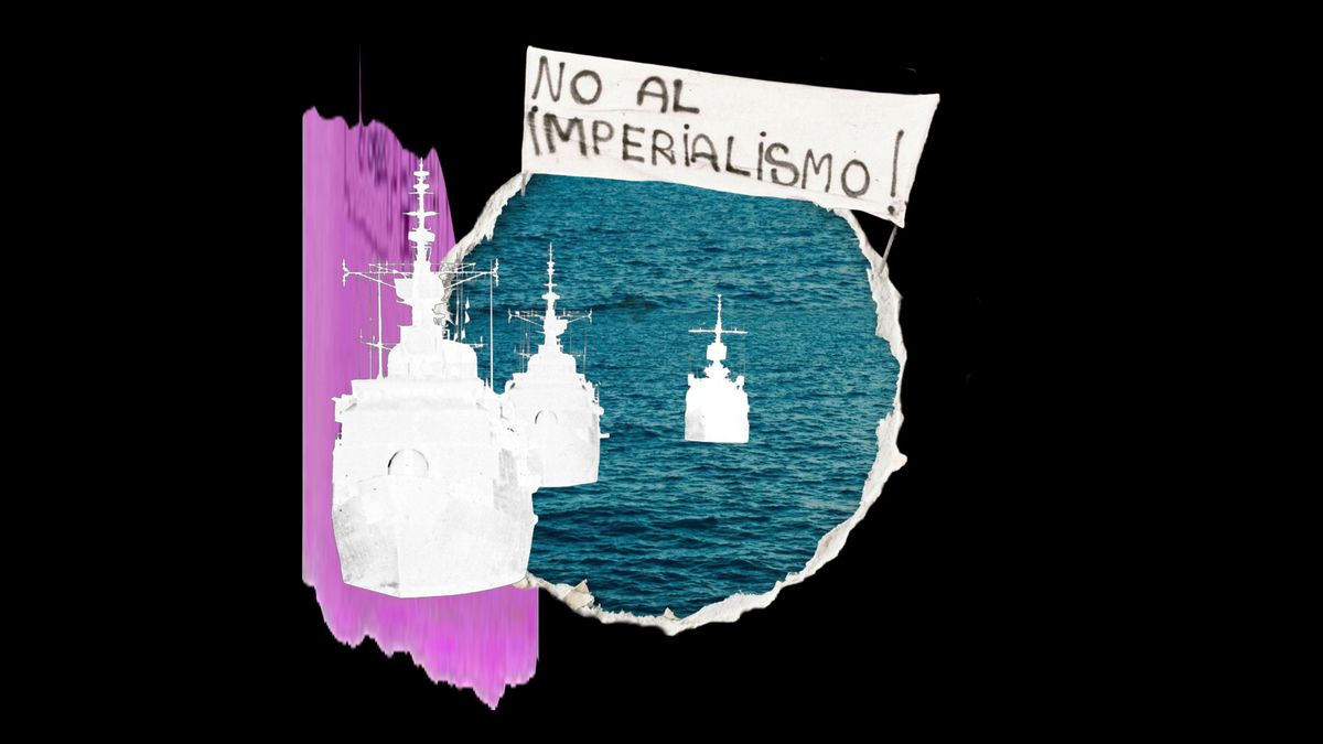 Con aerosoles y frascos de pintura, el pueblo de Puerto Madryn enfrentó a la flota más poderosa del mundo.