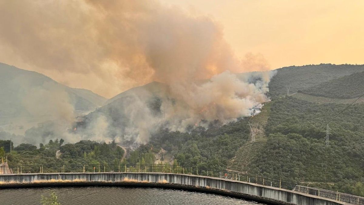 El humo de los incendios empeora los niveles de ozono este miércoles en la comarca de El Bierzo