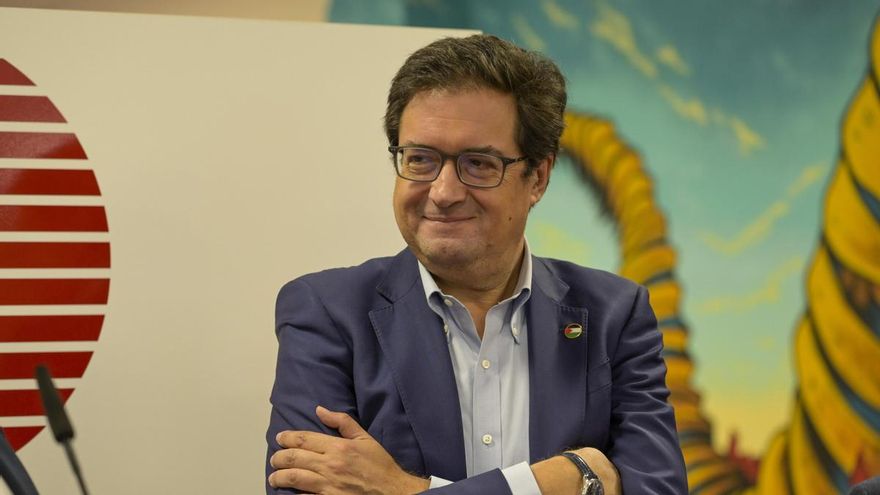 Óscar López interviene durante el acto ‘Liderando el audiovisual del futuro’, en el Palacio de Congresos Kursaal.