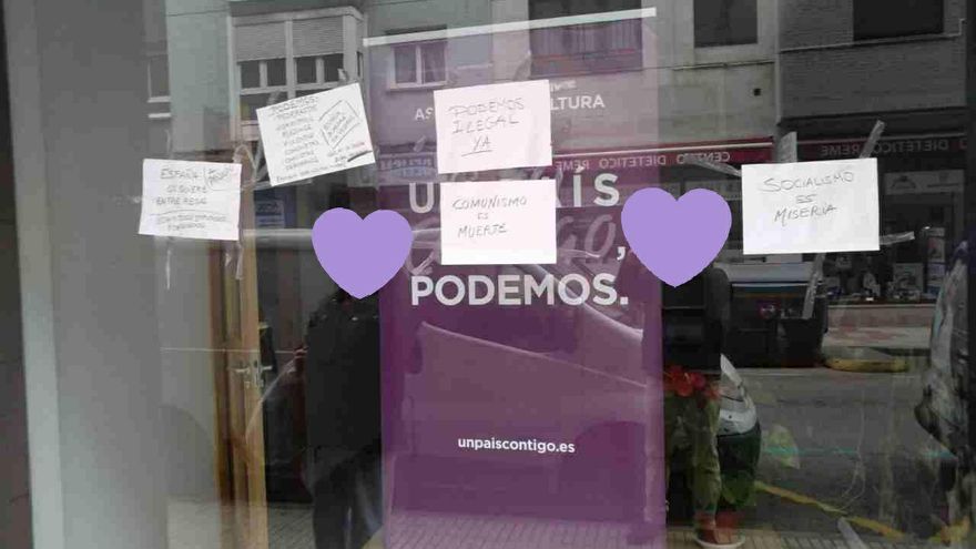 Sede de Podemos vandalizada
