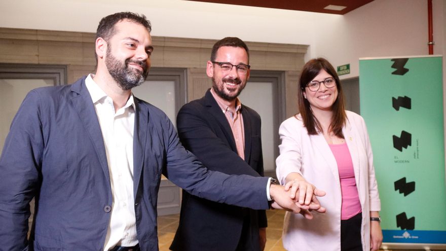 Lluc Salellas, de Guanyem Girona, cerró el viernes un pacto con Junts y ERC