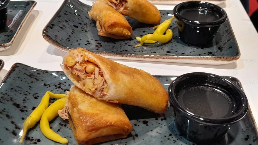 Rollito de cocido del restaurante Exit de Alcalá