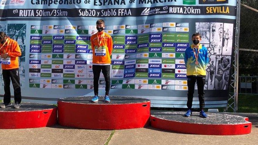 Pablo González, bronce en los cinco kilómetros del Campeonato de España de Marcha en Ruta