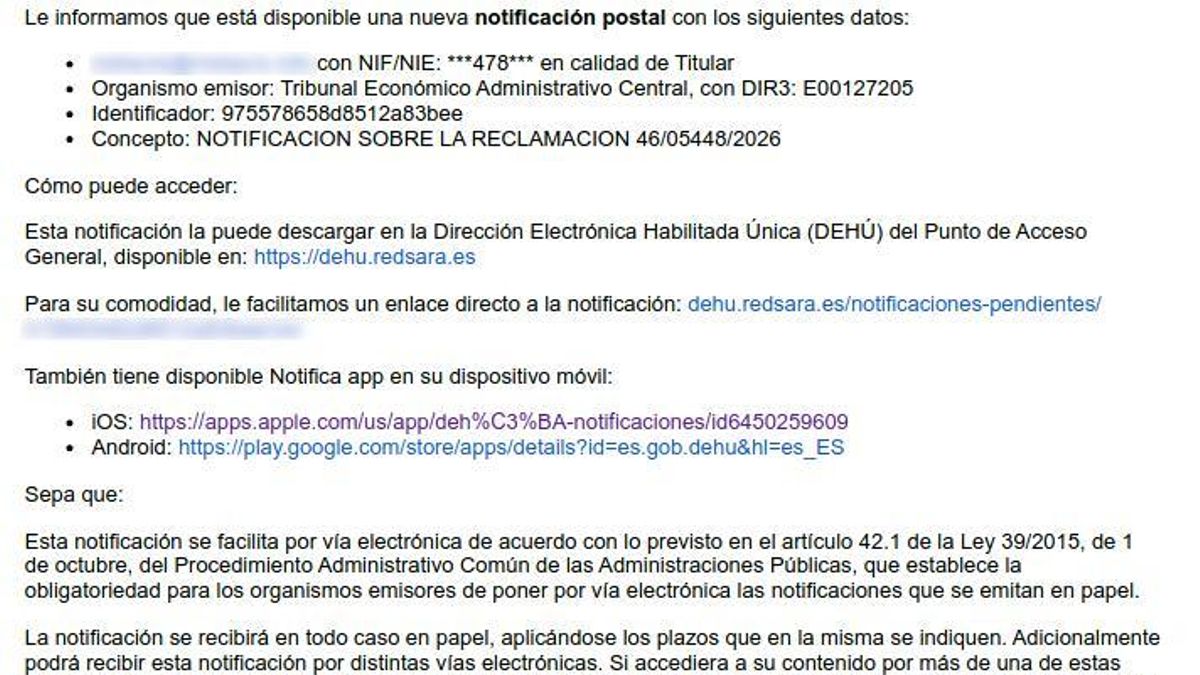 Este es el nuevo intento de estafa que puede llegarte a través de un correo electrónico falso de la Agencia Tributaria