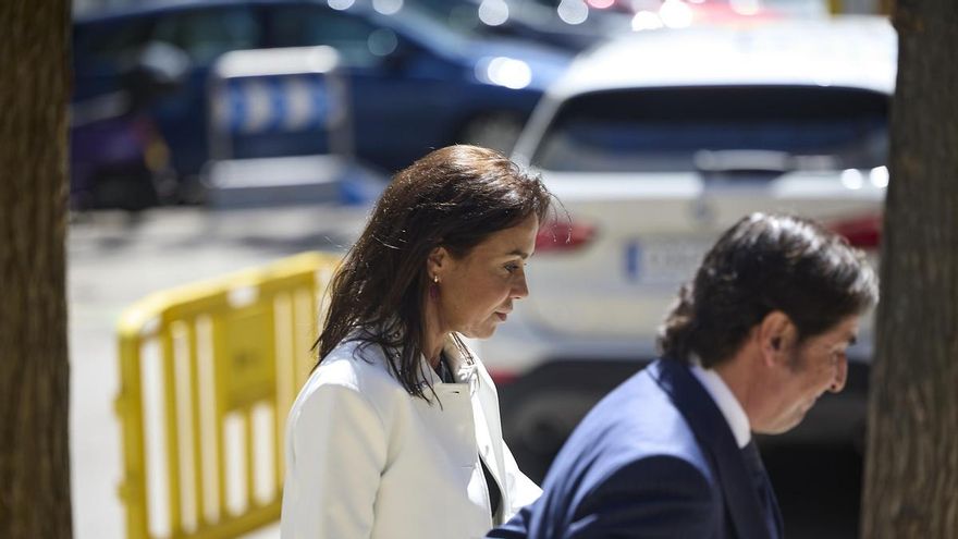 La expresidenta de Adif, Isabel Pardo de Vera, a su llegada al Tribunal Supremo, a 15 de abril de 2026