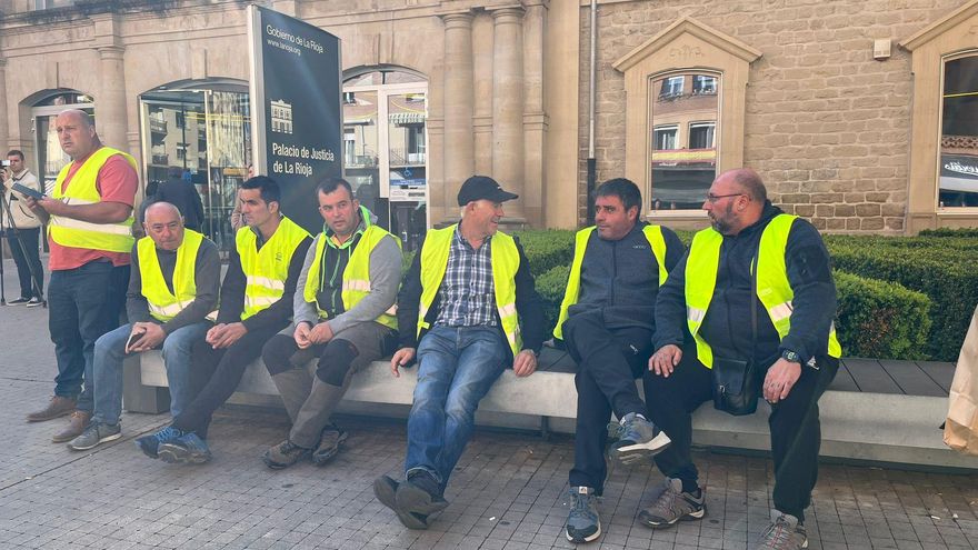 Una veintena de chalecos amarillos apoyan al ganadero detenido en las tractoradas durante el juicio