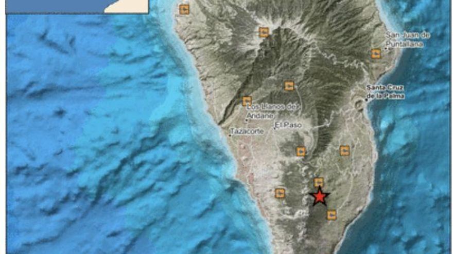 Mapa del epicentro del terremoto de magnitud 5 registrado este sábado por el IGN.