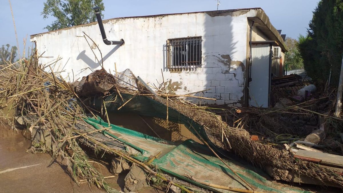 Casa afectada por la DANA en Riba-roja de Túria.