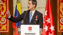 Juan Guaidó, durante su visita a Madrid.