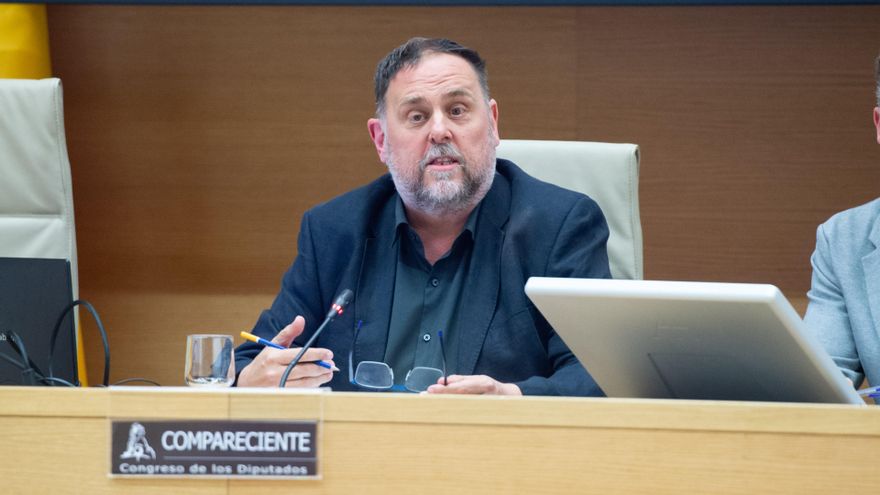 Archivo -  Junqueras en la Comisión de Investigación sobre la ‘Operación Catalunya’ en el Congreso