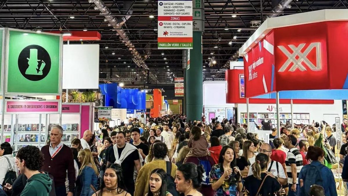 Una postal de la edición 2025 de la Feria Internacional del Libro de Buenos Aires. Según un estudio allí se vendieron 1.405.493 ejemplares de libros.