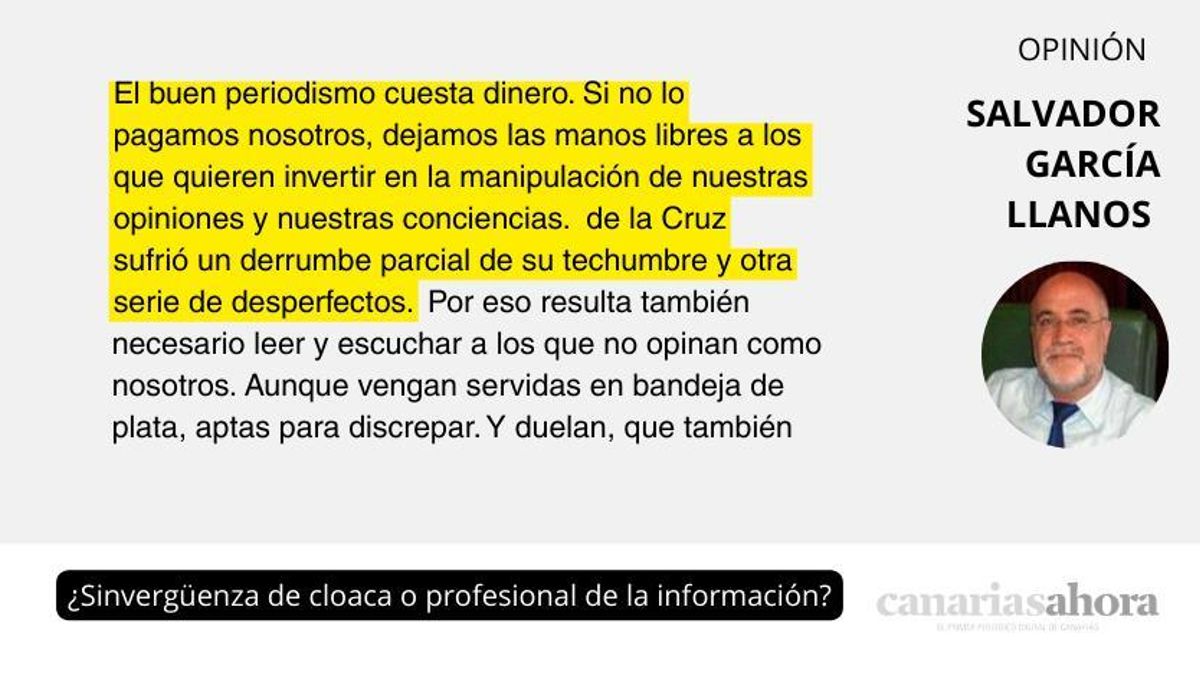 ¿Sinvergüenza de cloaca o profesional de la información?