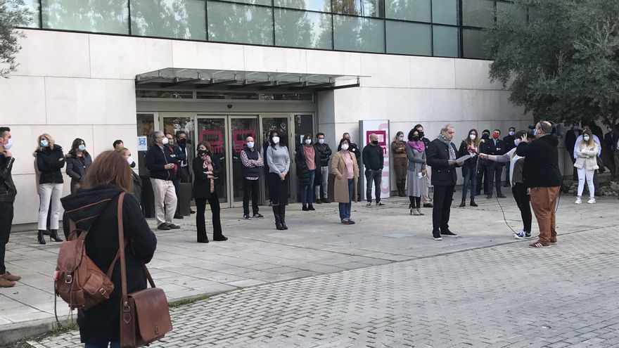 Lectura de manifiesto en la sede toledana de CMM