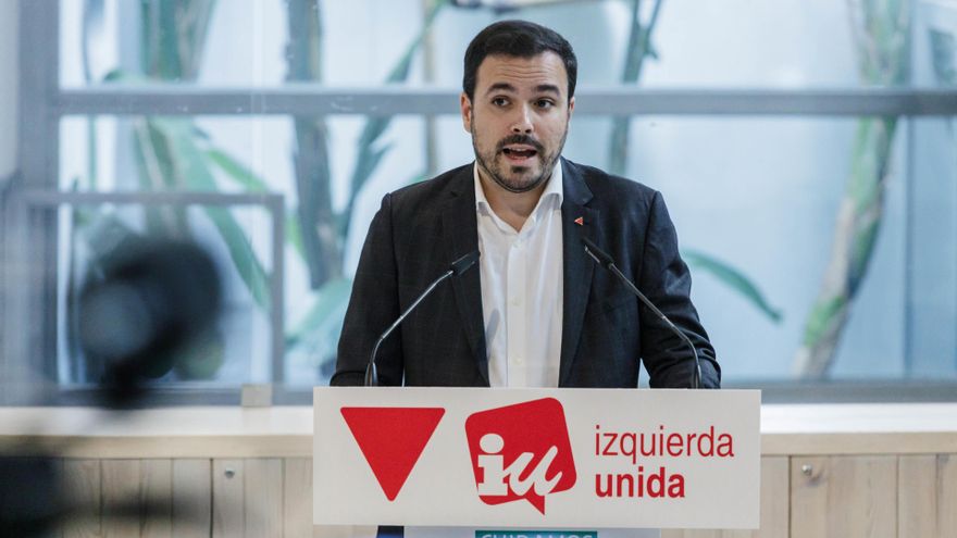 El coordinador de Izquierda Unida (IU) y ministro de Consumo, Alberto Garzón, interviene durante la reunión de la Coordinadora Federal de su partido, en Espacio Ecooo, a 4 de junio de 2023, en Madrid (España).