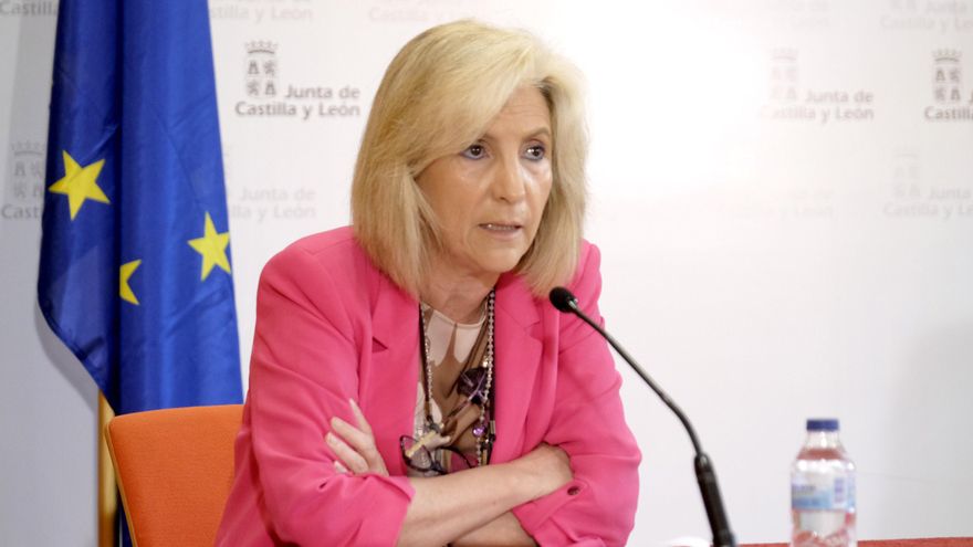 La consejera de Sanidad, Verónica Casado, en rueda de prensa.