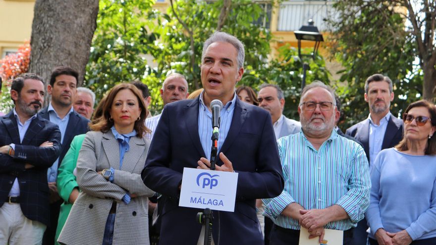 El vicesecretario de Coordinación Autonómica y Local y Análisis Electoral del PP, Elías Bendodo, en declaraciones a los periodistas en Málaga.