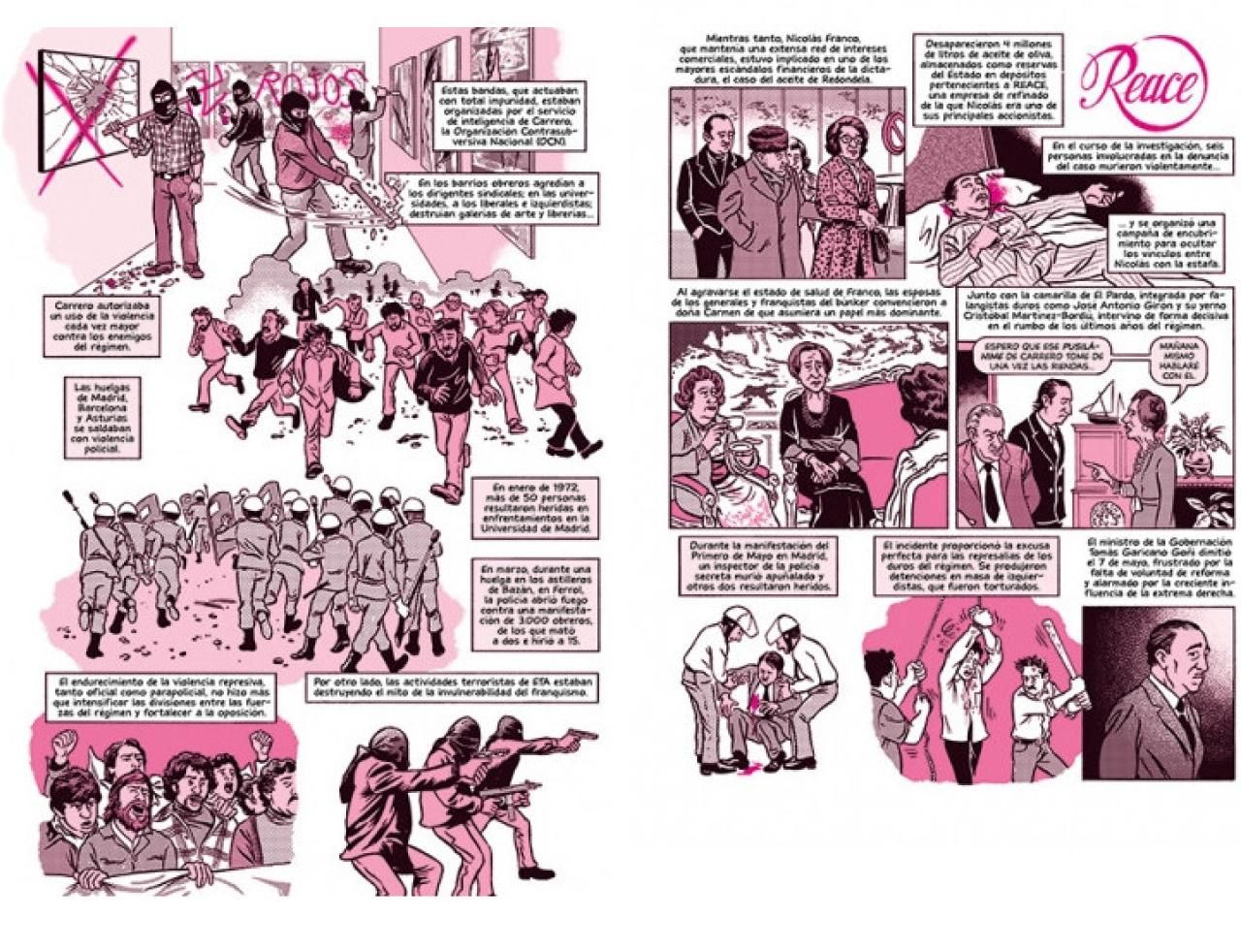 Páginas de la versión en novela gráfica del 'Franco' de Paul Preston