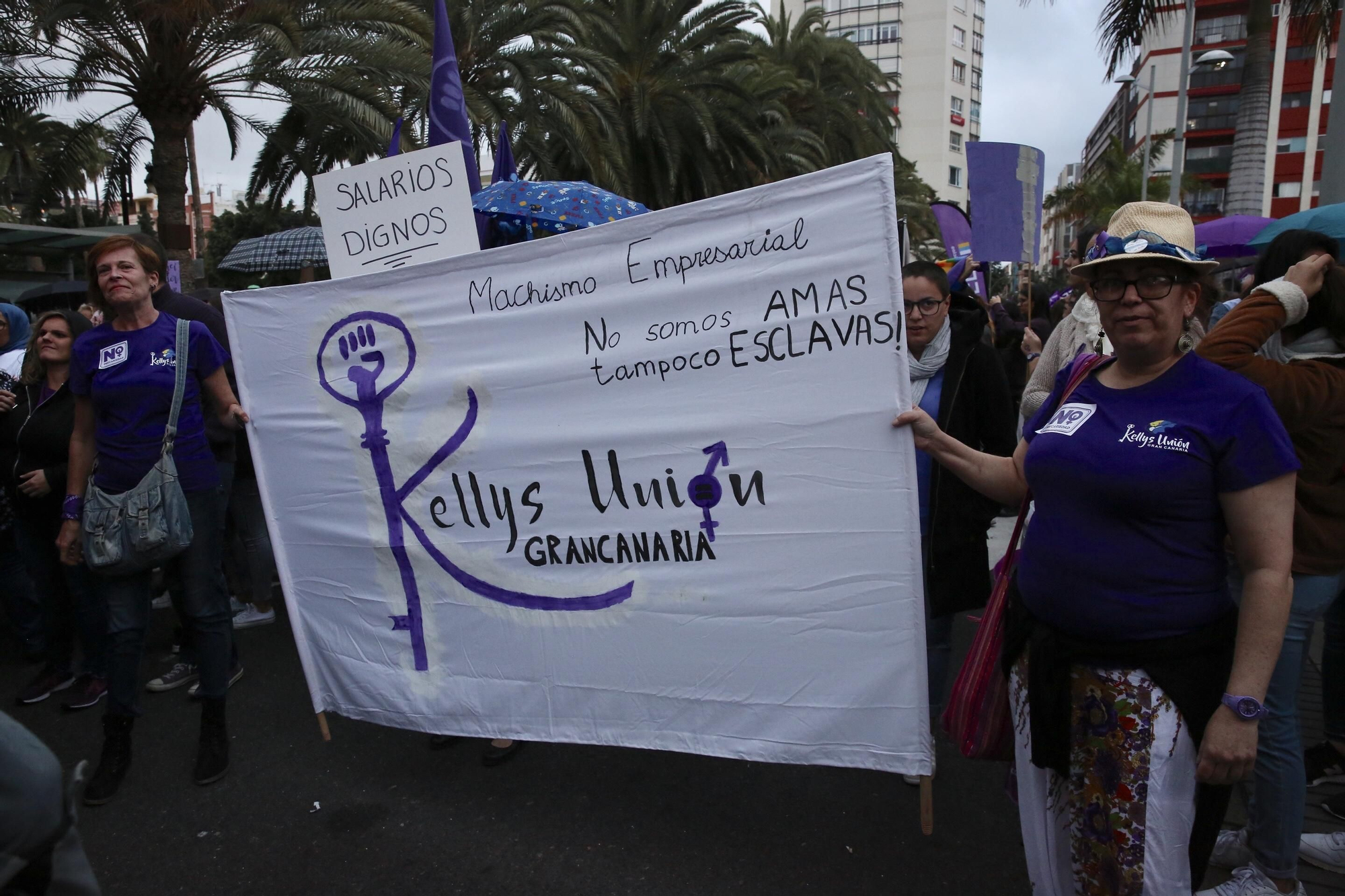 Marcha feminista en Las Palmas de Gran Canaria. (Alejandro Ramos).
