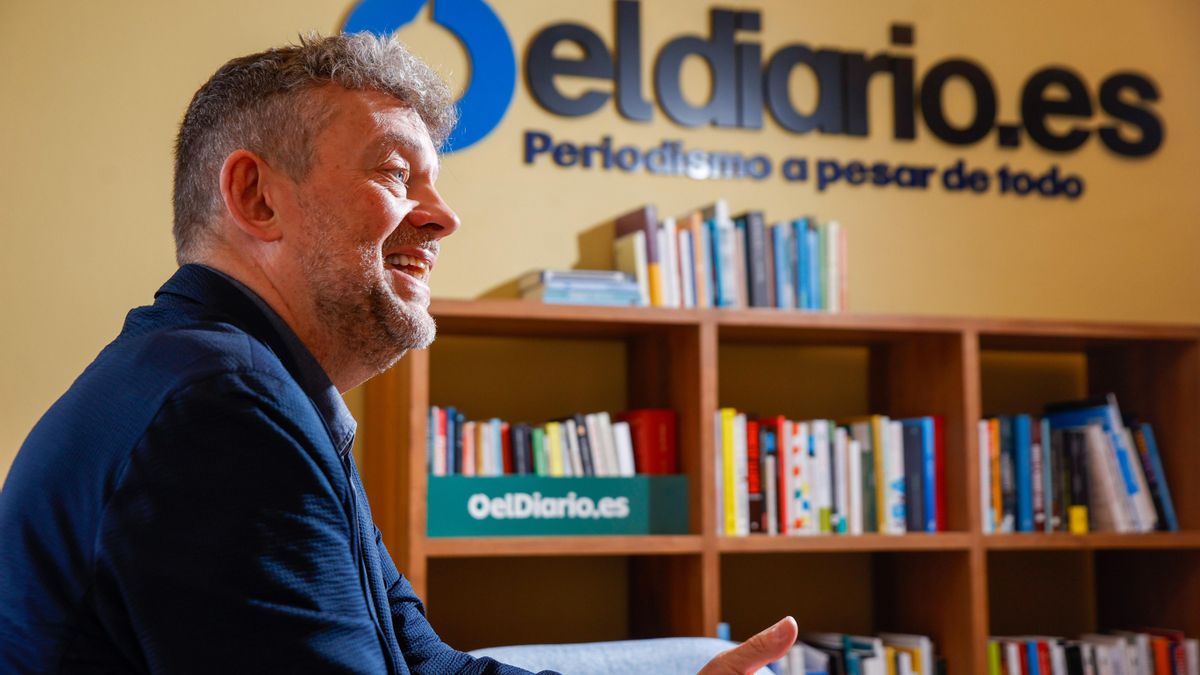 El periodista y diputado, en un momento de la entrevista.