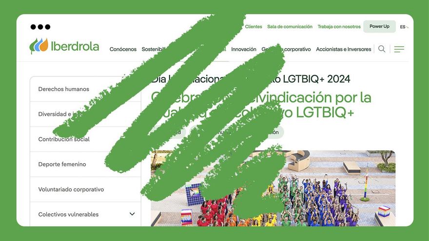 El contenido LGTBIQ+ desaparece de la web de Iberdrola en plena ola reaccionaria de Trump
