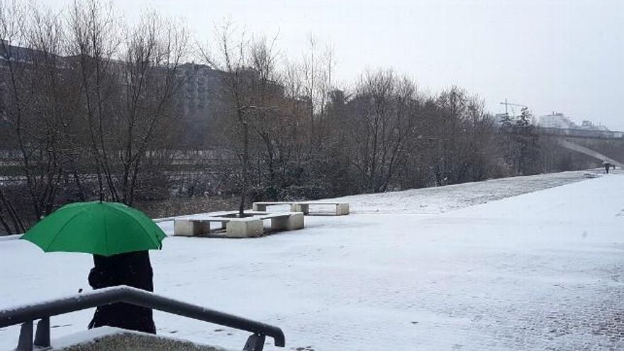 Nieve en León capital.