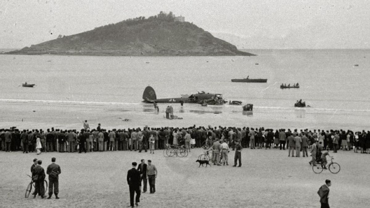 El aterrizaje forzado en San Sebastián abrió una larga etapa bajo amparo franquista