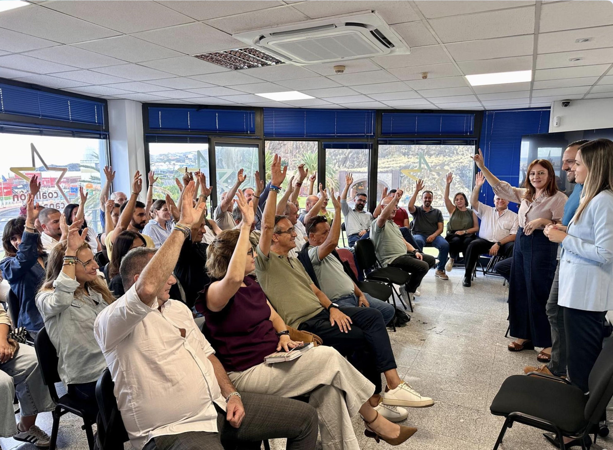 Consejo Político de Coalición Canaria La Palma este jueves en la votación.