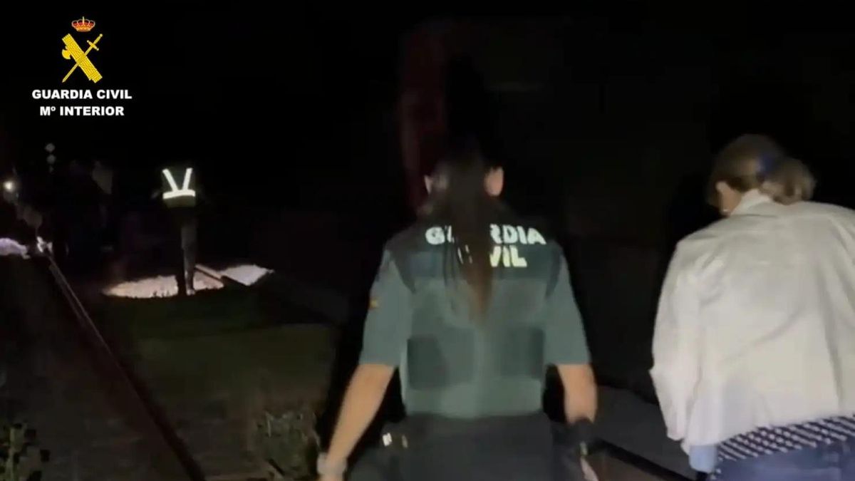 Imagen del rescate de la Guardia Civil