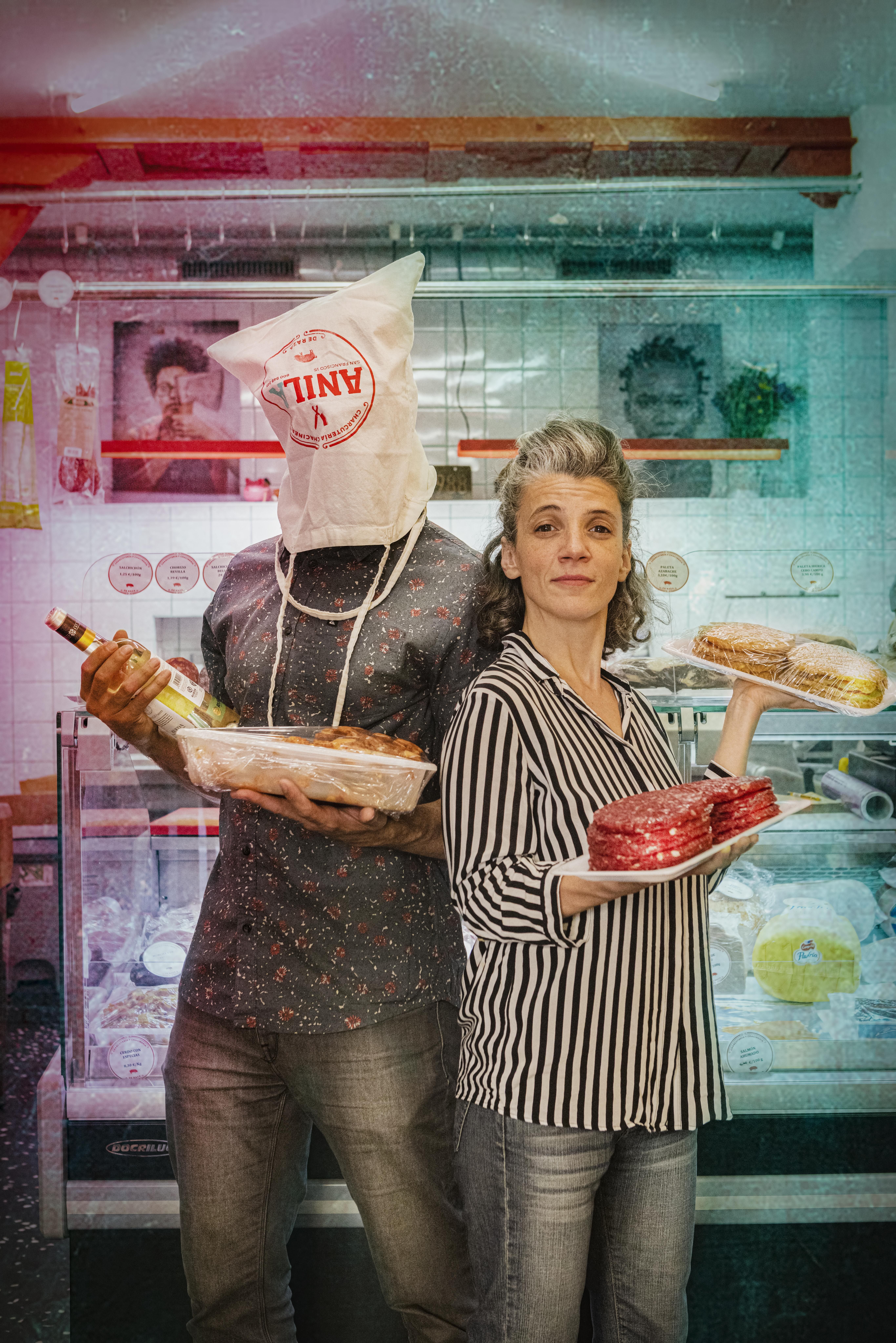 Aiora Sedana y Rubén G.Mateos en la Charcutería Anila