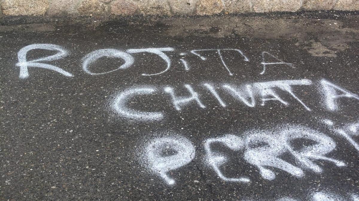 Una de las pintadas de Peñausende.