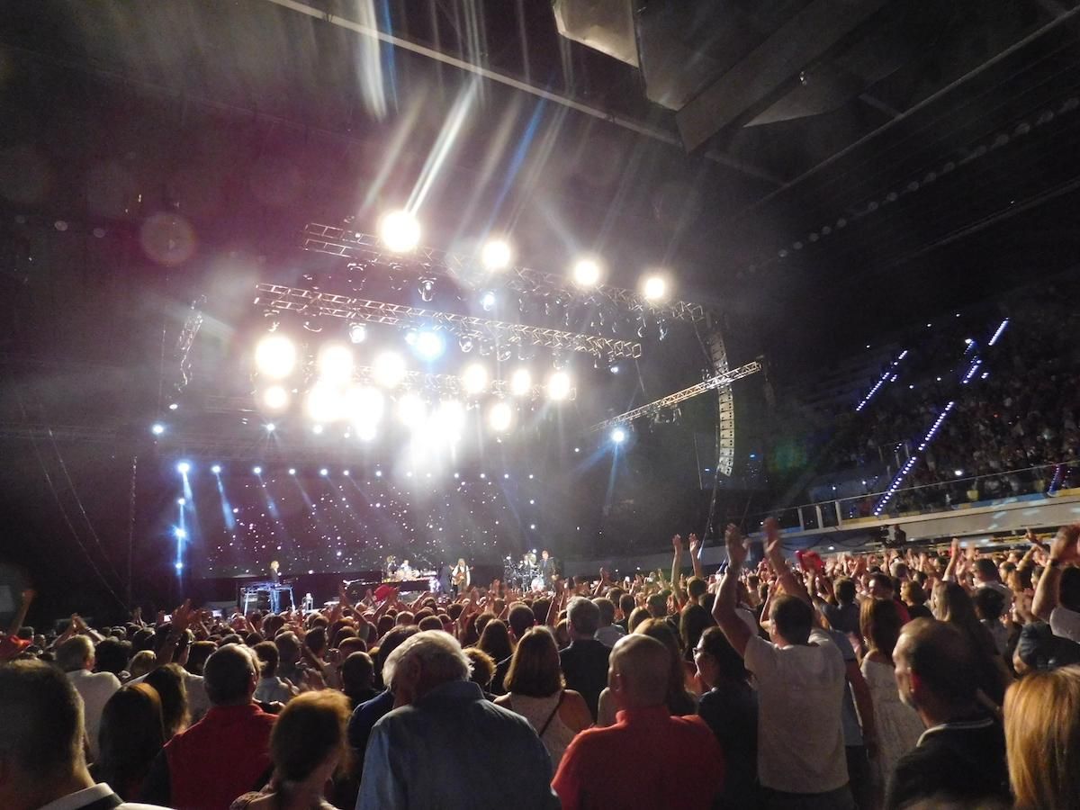 El artista británico Elton John en su concierto de Gran Canaria.