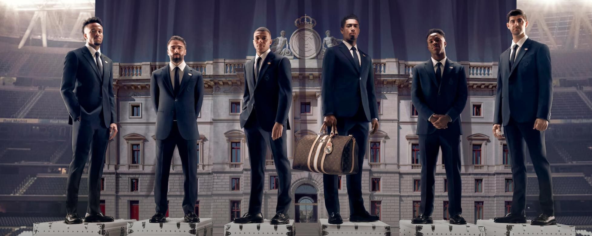 Jugadores del Real Madrid con la colección formal que vestirán la próxima temporada