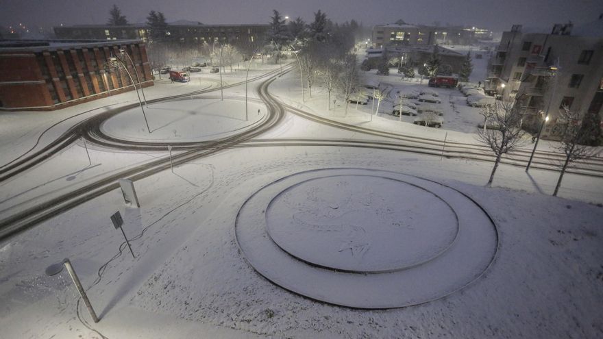 Nieve en la capital leonesa