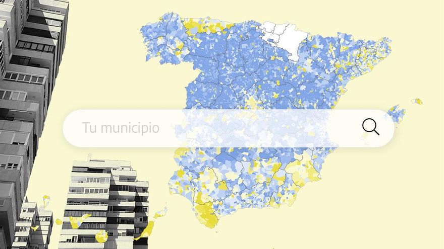 El mapa de los grandes tenedores de más de 10 viviendas, municipio a municipio