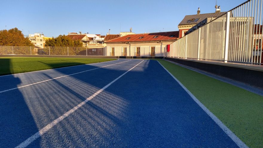 Vistas de la pista de atletismo en La Cebada