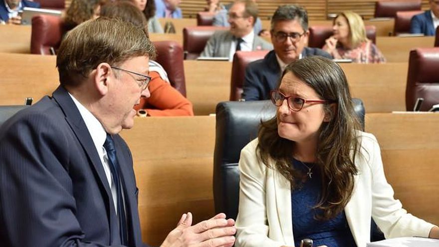 El president Ximo Puig y la vicepresidenta Mónica Oltra