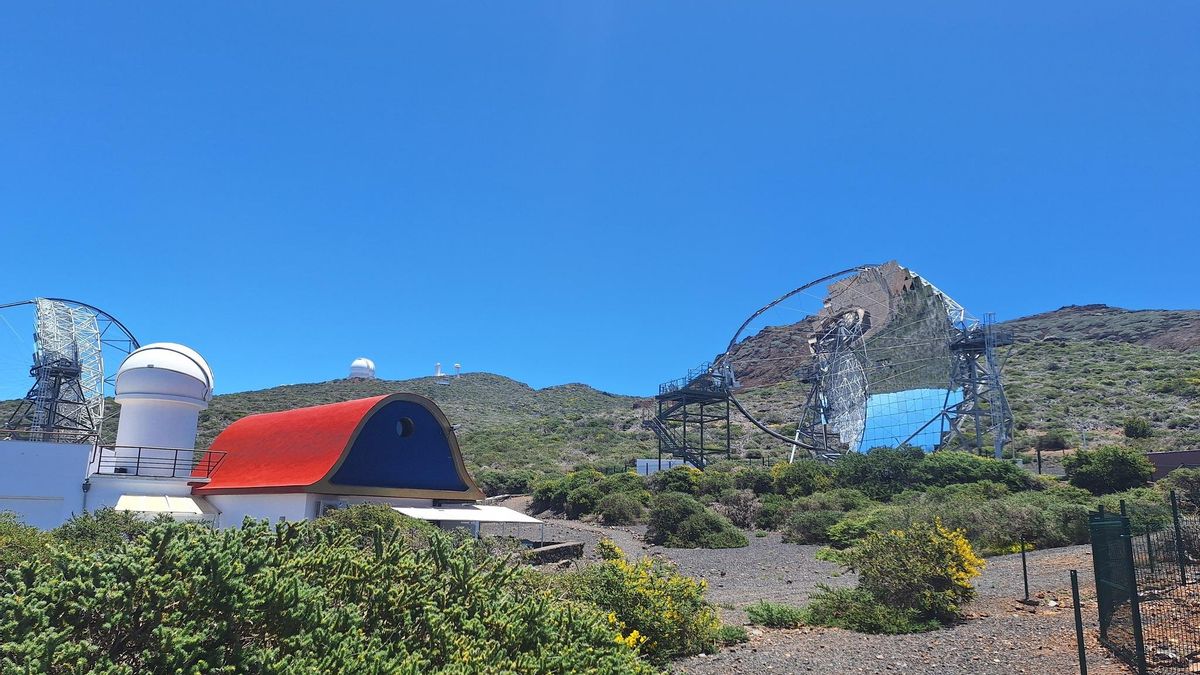 Telescopios MAGIC I y II en el Observatorio del Roque de Los Muchachos.