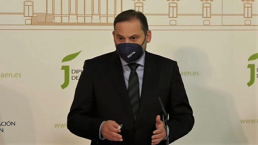 José Luis Ábalos durante la rueda de prensa
