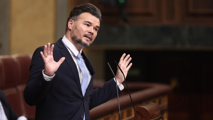 Rufián critica los casos contra Begoña Gómez y el fiscal general: "¿Cómo llamamos a que Rajoy cargara los cuidados de su padre a los Presupuestos?"