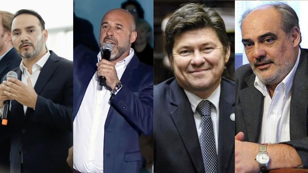 Juan Pablo Valdés, Martín Ascúa, Lisandro Almirón y Ricardo Almirón, los principales candidatos a gobernador de Corrientes.