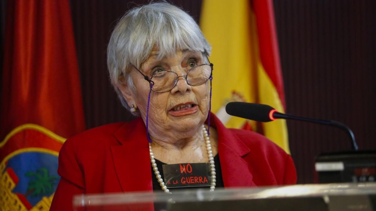 Antonia Parrado, en la entrega del XIX Premio Internacional de Periodismo Julio Anguita Parrado